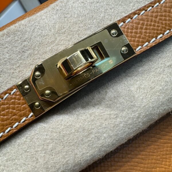 Kelly 25CM CK37 Gold Epsom Leather Gold Hardware French Handmade Perfect Quality