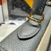 Kelly 25CM 0L Gris Meyer Epsom Leather Gold Hardware French Handmade Perfect Quality