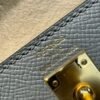 Kelly 25CM 0L Gris Meyer Epsom Leather Gold Hardware French Handmade Perfect Quality