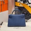 Mini Kelly ll S4 Deep Blue Epsom Leather Silver Hardware Perfect Quality Mini Kelly ll S4 Deep Blue Epsom Leather Silver Hardware Perfect Quality