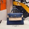 Mini Kelly ll S4 Deep Blue Epsom Leather Silver Hardware Perfect Quality Mini Kelly ll S4 Deep Blue Epsom Leather Silver Hardware Perfect Quality