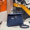 Mini Kelly ll S4 Deep Blue Epsom Leather Silver Hardware Perfect Quality Mini Kelly ll S4 Deep Blue Epsom Leather Silver Hardware Perfect Quality