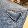 Mini Kelly ll S4 Deep Blue Epsom Leather Silver Hardware Perfect Quality Mini Kelly ll S4 Deep Blue Epsom Leather Silver Hardware Perfect Quality