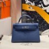 Mini Kelly ll S4 Deep Blue Epsom Leather Silver Hardware Perfect Quality Mini Kelly ll S4 Deep Blue Epsom Leather Silver Hardware Perfect Quality