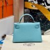 Mini Kelly ll 3P Bleu Atoll Epsom Leather Gold Hardware Perfect Quality Mini Kelly ll 3P Bleu Atoll Epsom Leather Gold Hardware Perfect Quality