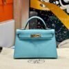 Mini Kelly ll 3P Bleu Atoll Epsom Leather Gold Hardware Perfect Quality Mini Kelly ll 3P Bleu Atoll Epsom Leather Gold Hardware Perfect Quality