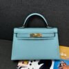Mini Kelly ll 3P Bleu Atoll Epsom Leather Gold Hardware Perfect Quality Mini Kelly ll 3P Bleu Atoll Epsom Leather Gold Hardware Perfect Quality