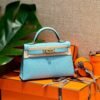 Mini Kelly ll 3P Bleu Atoll Epsom Leather Gold Hardware Perfect Quality Mini Kelly ll 3P Bleu Atoll Epsom Leather Gold Hardware Perfect Quality