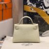 Mini Kelly ll i8 Jaune Milton Epsom Leather Silver Hardware Perfect Quality Mini Kelly ll i8 Jaune Milton Epsom Leather Silver Hardware Perfect Quality