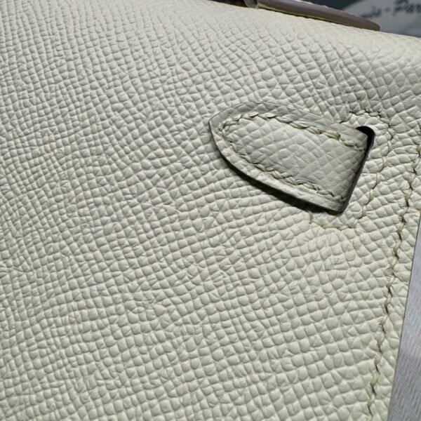 Mini Kelly ll i8 Jaune Milton Epsom Leather Silver Hardware Perfect Quality