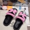 Hermes Chypre Sandal 5P Pink Rose Alligator HCP Crocodile Matte Full Handmade