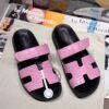 Hermes Chypre Sandal 5P Pink Rose Alligator HCP Crocodile Matte Full Handmade