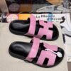 Hermes Chypre Sandal 5P Pink Rose Alligator HCP Crocodile Matte Full Handmade