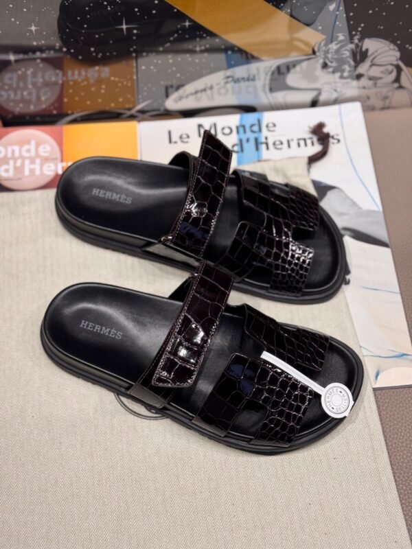 Hermes Chypre Sandal 41 Havane Alligator HCP Crocodile Shiny Full Handmade