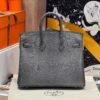 Birkin 25CM Lizard Leather 84 Gris Fonce Silver Hardware French Handmade Perfect Quality
