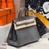 Birkin 25CM Lizard Leather 84 Gris Fonce Silver Hardware French Handmade Perfect Quality