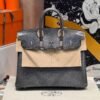 Birkin 25CM Lizard Leather 84 Gris Fonce Silver Hardware French Handmade Perfect Quality