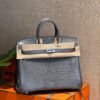 Birkin 25CM Lizard Leather 84 Gris Fonce Silver Hardware French Handmade Perfect Quality