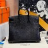 Birkin 25CM Lizard Leather CK89 Black Gold Hardware French Handmade Perfect Quality