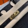 Birkin 25CM Lizard Leather CK89 Black Gold Hardware French Handmade Perfect Quality