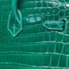 Birkin 25CM 6Q Vert Cypress Crocodile Silver Hardware French Handmade Perfect Quality