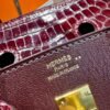 Birkin 25CM Touch Bordeaux Chever / Crocodile Leather Gold Hardware French Handmade Perfect Quality