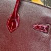 Birkin 25CM Touch Bordeaux Chever / Crocodile Leather Gold Hardware French Handmade Perfect Quality