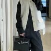 Birkin 25CM Special Order So Pearl grey / Black Brushed Silver Chever Leather Perfect Quality