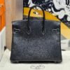 Birkin 25CM Special Order So Pearl grey / Black Brushed Silver Chever Leather Perfect Quality