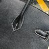 Birkin 25CM Special Order So Pearl grey / Black Brushed Silver Chever Leather Perfect Quality