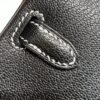 Birkin 25CM Chever Leather So Black / Lime Silver Hardware French Handmade Perfect Quality