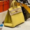 Birkin 25CM 1Z Jaune Poussin Swift Leather Gold Hardware French Handmade Perfect Quality