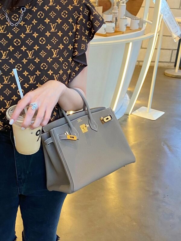 Birkin 25CM CK18 Etoupe Togo Leather Gold Hardware French Handmade Perfect Quality