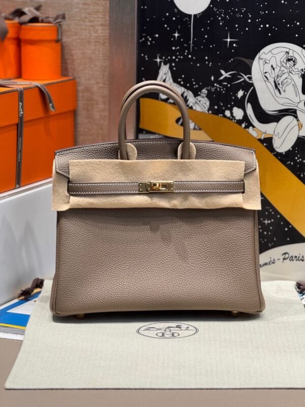 Birkin 25CM CK18 Etoupe Togo Leather Gold Hardware French Handmade Perfect Quality
