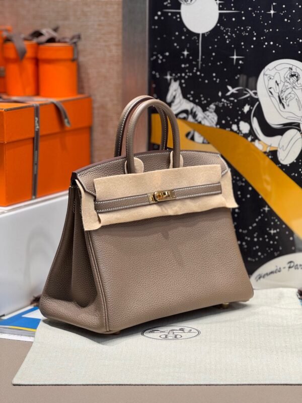 Birkin 25CM CK18 Etoupe Togo Leather Gold Hardware French Handmade Perfect Quality