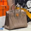 Birkin 25CM CK18 Etoupe Togo Leather Gold Hardware French Handmade Perfect Quality