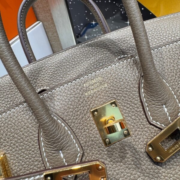 Birkin 25CM CK18 Etoupe Togo Leather Gold Hardware French Handmade Perfect Quality