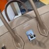 Birkin 25CM CK18 Etoupe Epsom Leather Silver Hardware French Handmade Perfect Quality