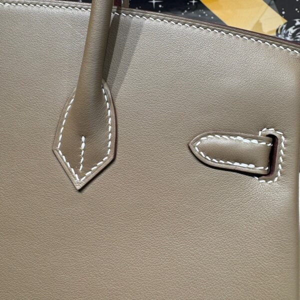 Birkin 25CM CK18 Etoupe Swift Leather Gold Hardware French Handmade Perfect Quality