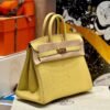 Birkin 25CM 1Z Jaune Poussin Togo Leather Gold Hardware French Handmade Perfect Quality