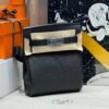 HAC A DOS Black Togo / Bleu France / Jaune De Naples Hang Tag Silver Hardware Perfect Quality HAC A DOS Black Togo / Bleu France / Jaune De Naples Hang Tag Silver Hardware Perfect Quality