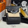 HAC A DOS Black Togo / Bleu France / Jaune De Naples Hang Tag Silver Hardware Perfect Quality HAC A DOS Black Togo / Bleu France / Jaune De Naples Hang Tag Silver Hardware Perfect Quality