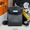 HAC A DOS Black Togo / Bleu France / Jaune De Naples Hang Tag Silver Hardware Perfect Quality HAC A DOS Black Togo / Bleu France / Jaune De Naples Hang Tag Silver Hardware Perfect Quality