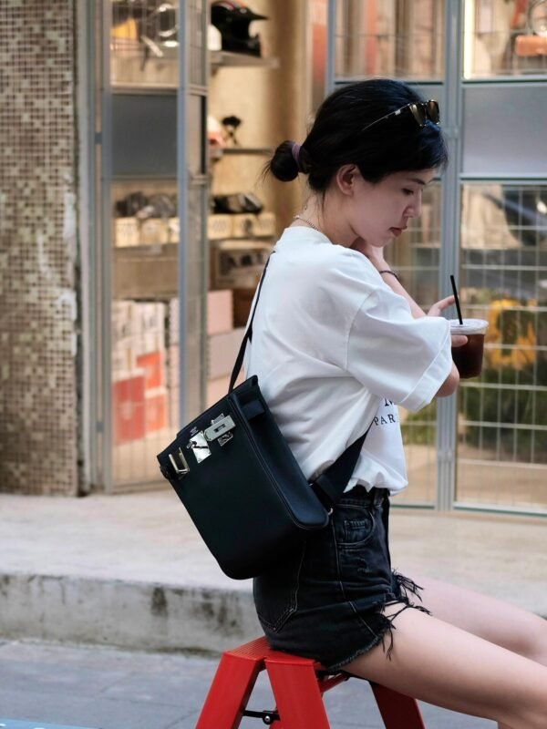 HAC A DOS CK89 Black Togo Leather Silver Hardware French Handmade Perfect Quality HAC A DOS CK89 Black Togo Leather Silver Hardware French Handmade Perfect Quality