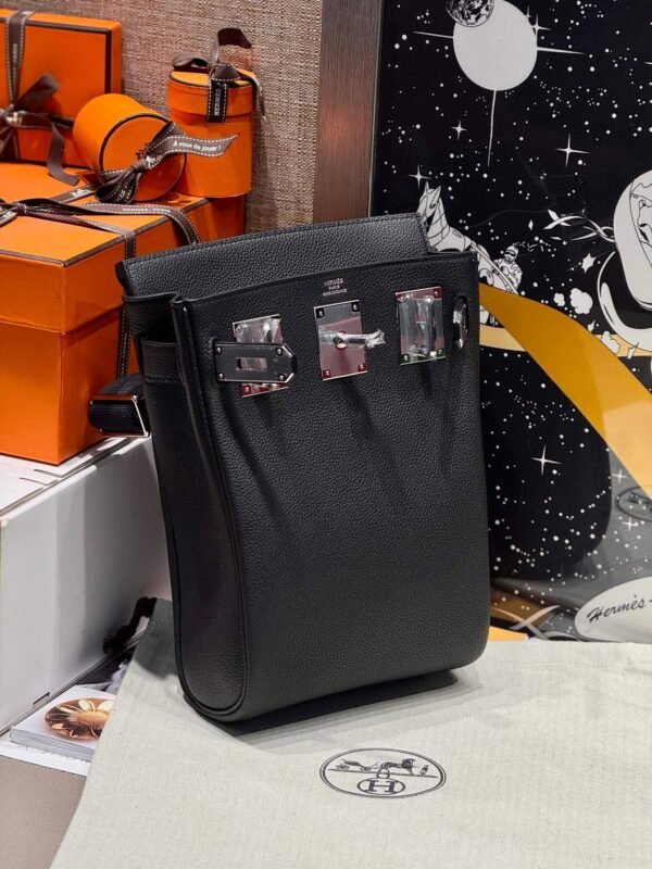 HAC A DOS CK89 Black Togo Leather Silver Hardware French Handmade Perfect Quality HAC A DOS CK89 Black Togo Leather Silver Hardware French Handmade Perfect Quality