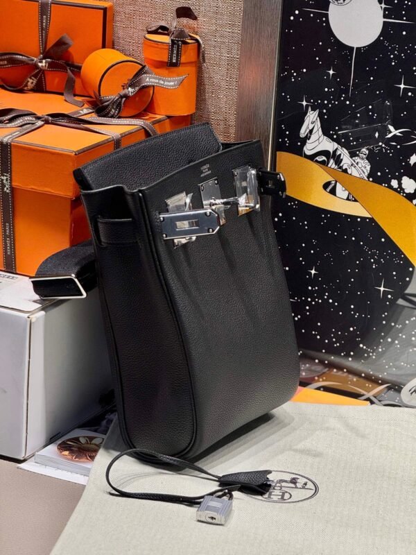 HAC A DOS CK89 Black Togo Leather Silver Hardware French Handmade Perfect Quality HAC A DOS CK89 Black Togo Leather Silver Hardware French Handmade Perfect Quality