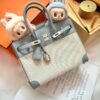HERMÈS Birkin 25cm P0 Pantine Swift Leather & Canvas Silver Hardware – French Handmade